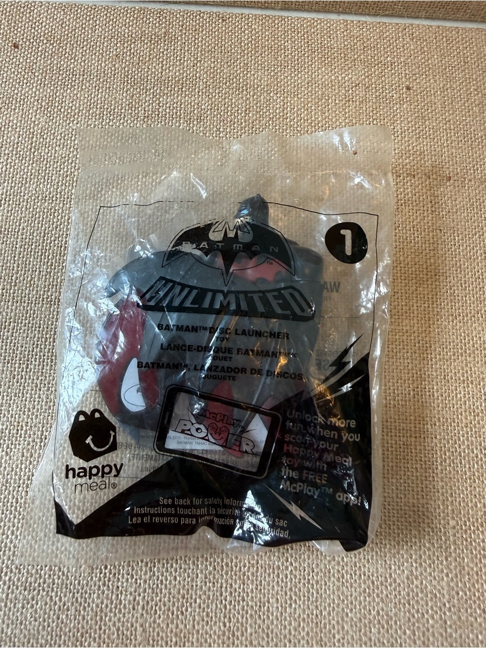 Batman Unlimited Red and Black Disc Launcher - Toy